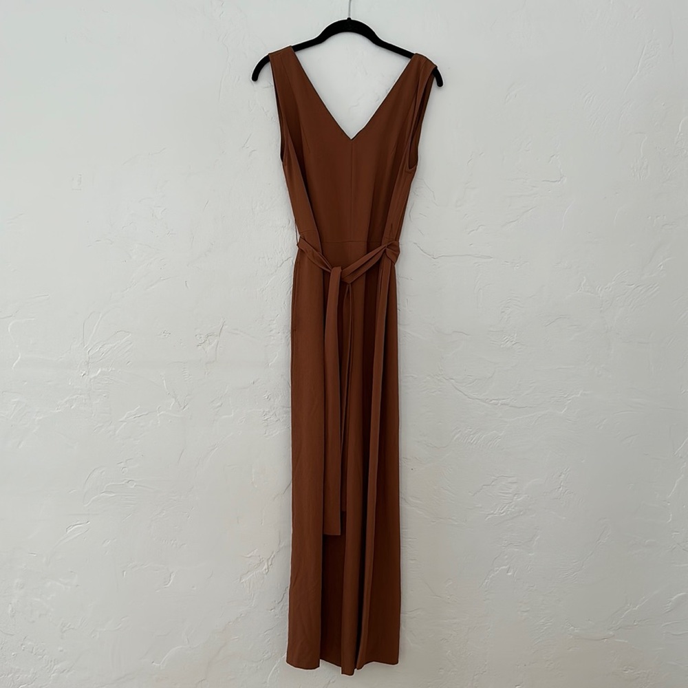 Everlane, wide leg brown jumpsuit 8
